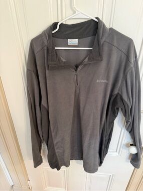 Columbia Men’s Gray Quarter-Zip Fleece Pullover
